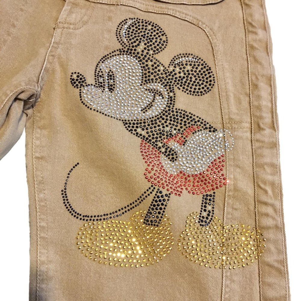 Vintage Unique Mickey Mouse Blinged Shorts - Picture 2 of 5